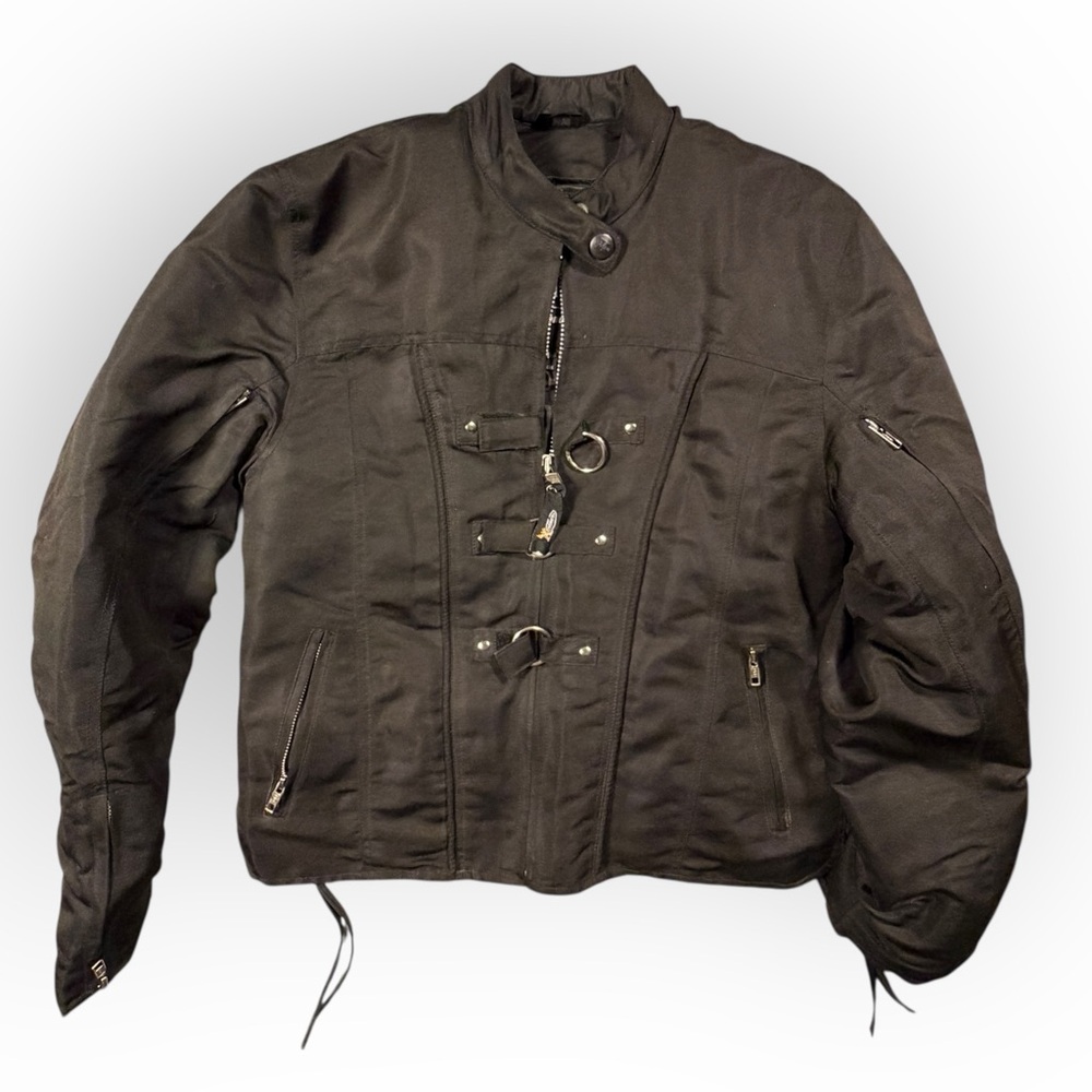 Xelement Women's Black‎ Armored Motorcycle Jacket Bikercore